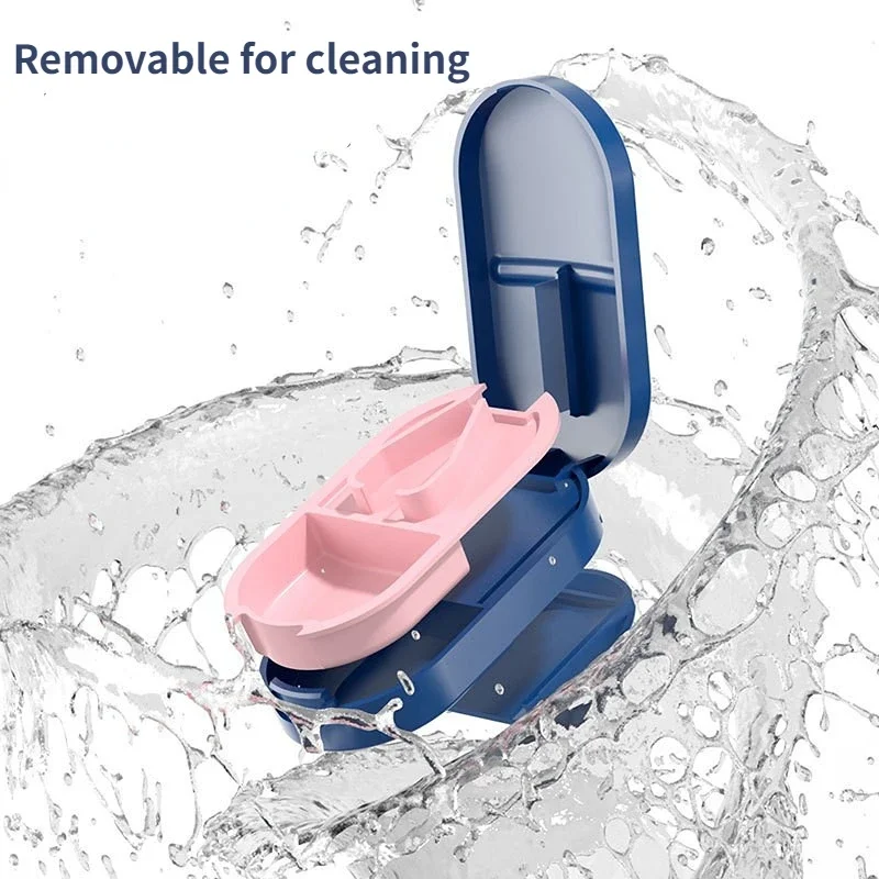 1-2 Pcs Cutter With Invisible Storage Box Portable 2 In 1 Mini Drug Tablet Medicine Dustproof Divider Organizer Crusher Pill Box