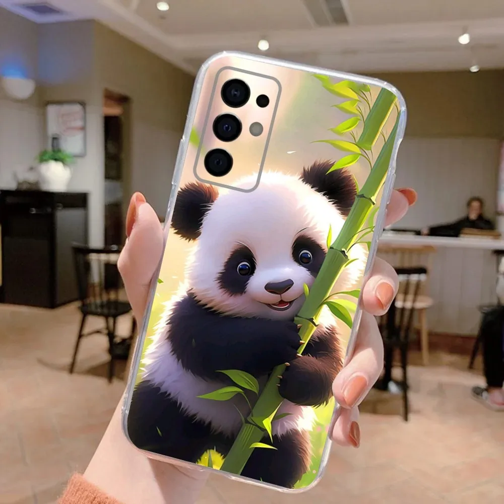 Fubao Panda Cartoon Animal Phone Case  For Samsung S30,S23,S21,S22,S20 Ultra,S20 FE lite,S10,S9,S8PIus Transparent Soft Cover