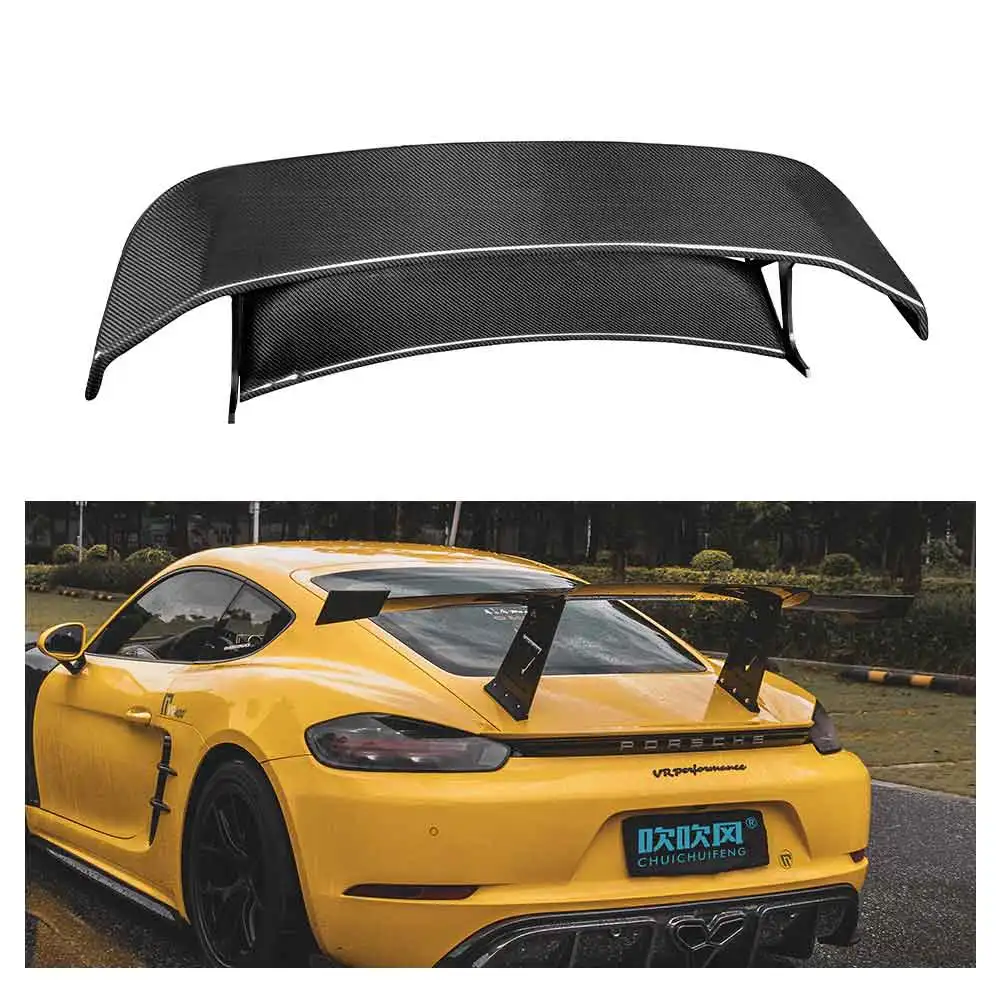 High Quality Dry Carbon Fiber Rear Spoiler Wing For Porsche 718 Boxster Cayman