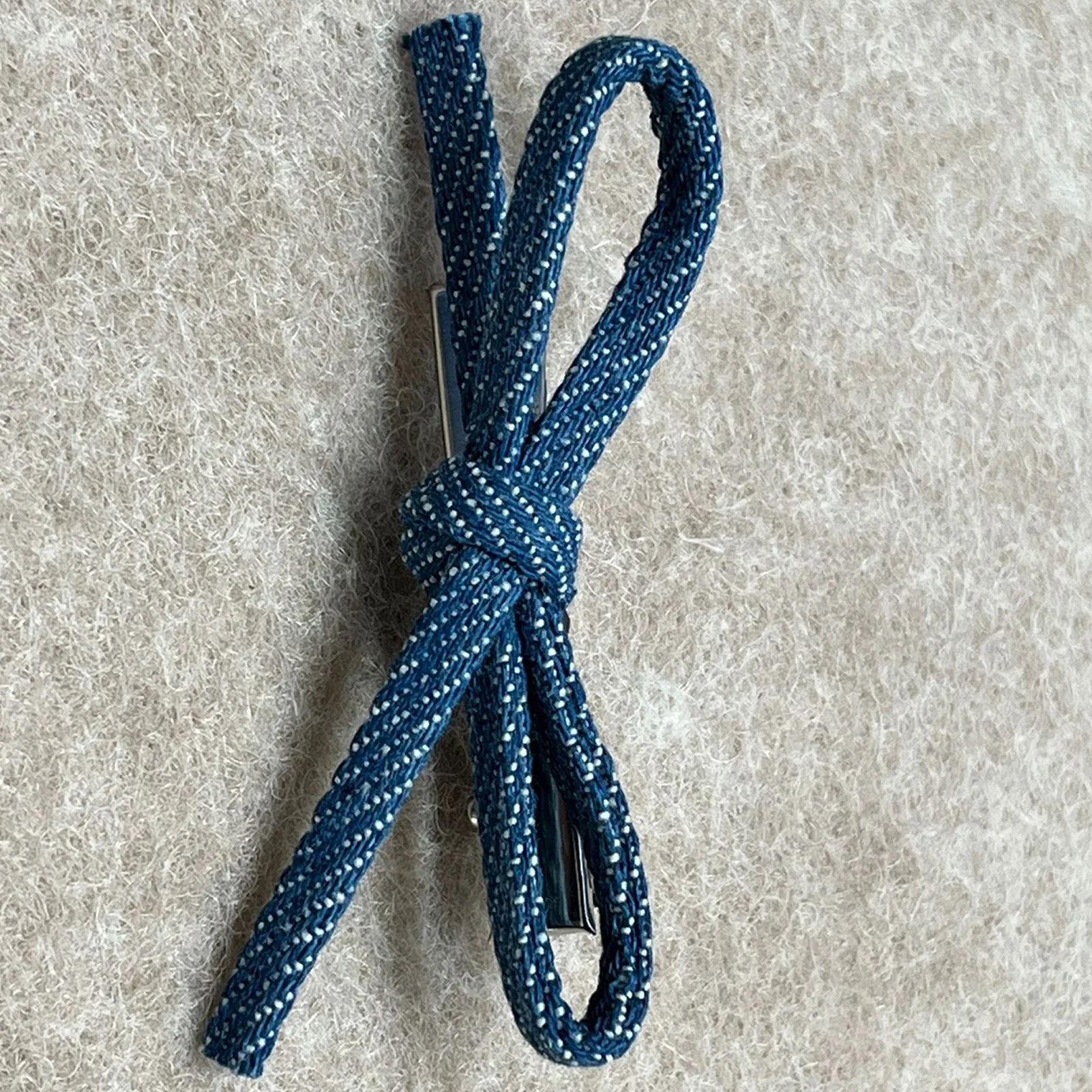 

Trendy Bowknot Hair Clip Exquisite Elegant Denim Bow Straight Clip For Women Girls Korean Style Hair Accessory Girls Hairpin