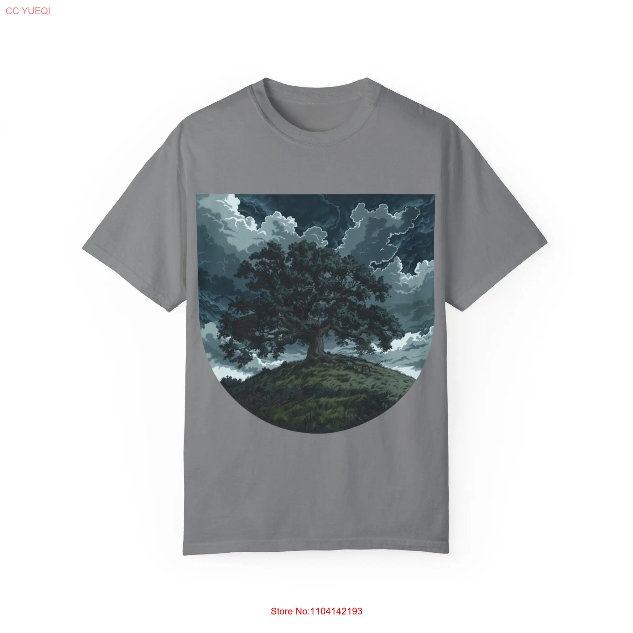 Tree Design T Shirt Nature Lover Forest Top Eco Friendly Fashion Casual Outdoor Wear Sustainable Cotton