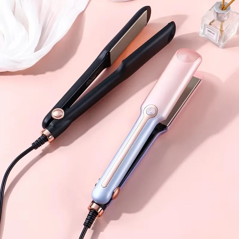 Ceramic Ceramic Hair Straightener Flat Iron Wide Plate Curler 2 In 1 Straight & Curl Iron Adjustable Heat For All Hair Types Salon Women - Aliexpress Deal