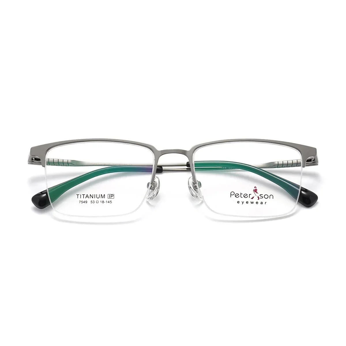 

Мужские квадратные модные повседневные очки Ollymurs в полуоправе из чистого титана, новые мужские оптические оправы, сверхлегкие очки по рецепту 954