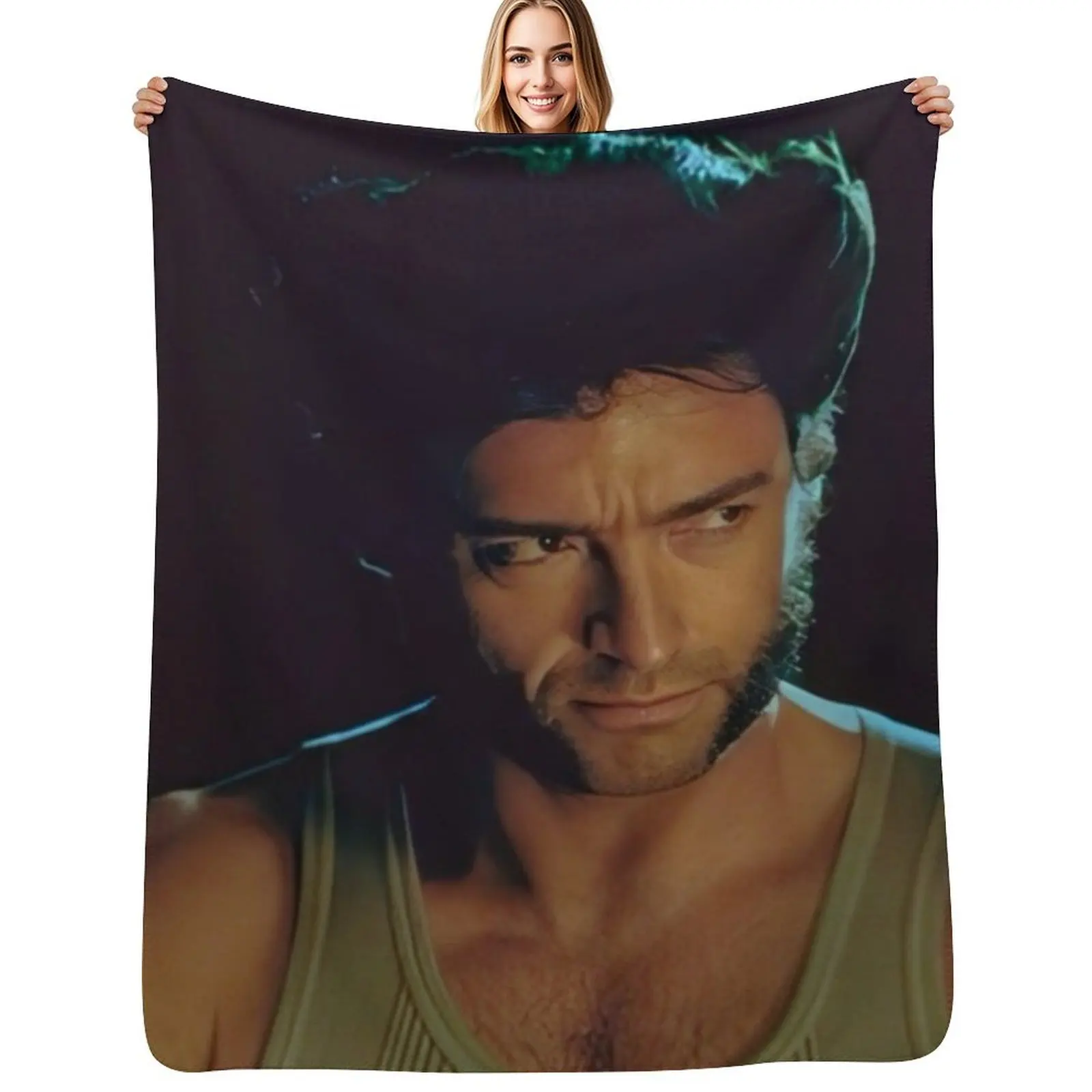 

Hugh jackman Throw Blanket cosplay anime Soft Plaid warm winter blankets ands Blankets
