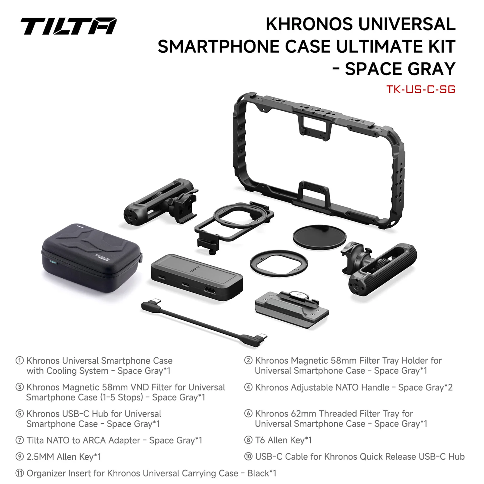 TILTA Khronos Universele Smartphone Case Smartphone Cage Mobiele Filmmaking Case Telefoon 16 15 14 13 12 Samsung Handgreep