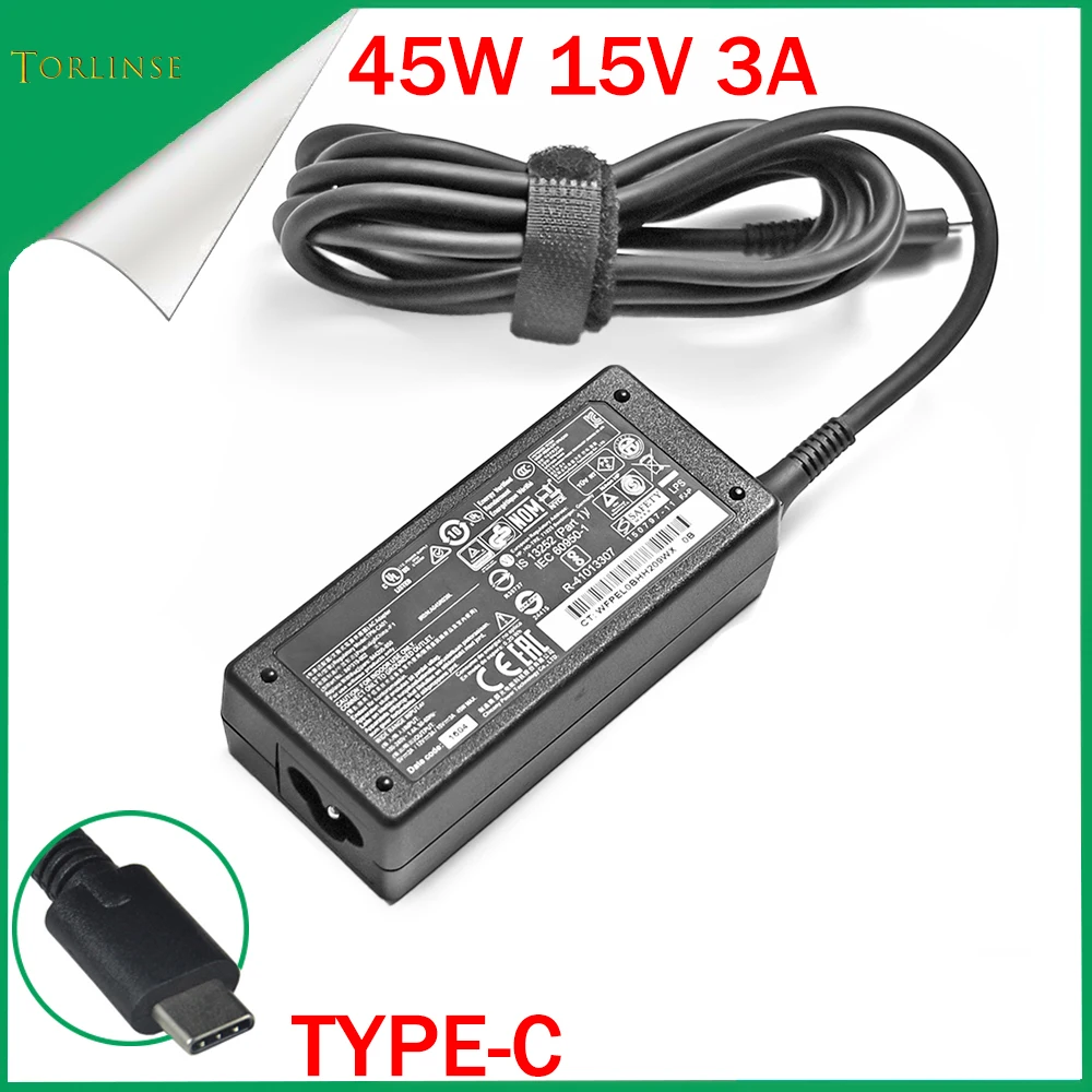 15V 3A 45W USB Type C AC Power Adapter for HP Spectre 12-a000 x2 13-v000 Laptop Charger TPN-CA01 918337-002 844205-850