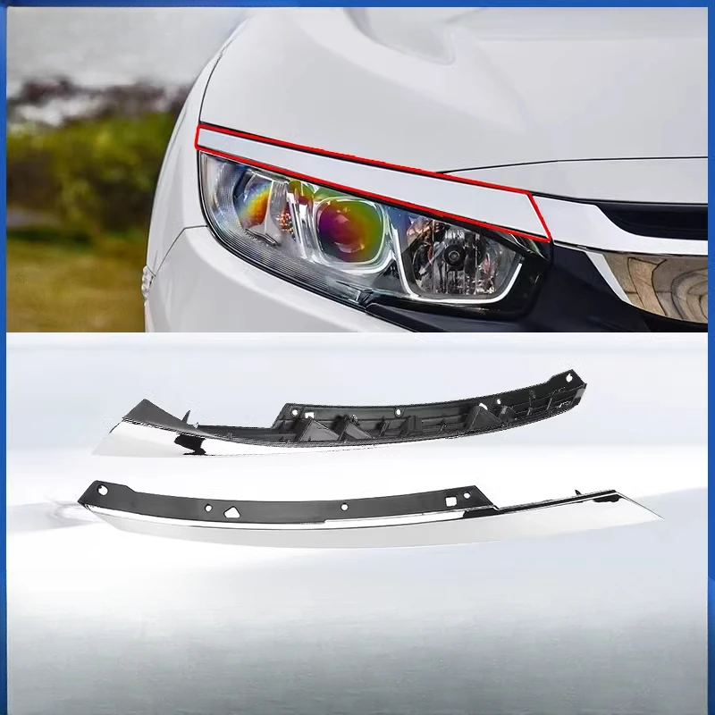 

1 шт. для Honda 16-21 Civic, отделка фар, покрытые яркими полосками