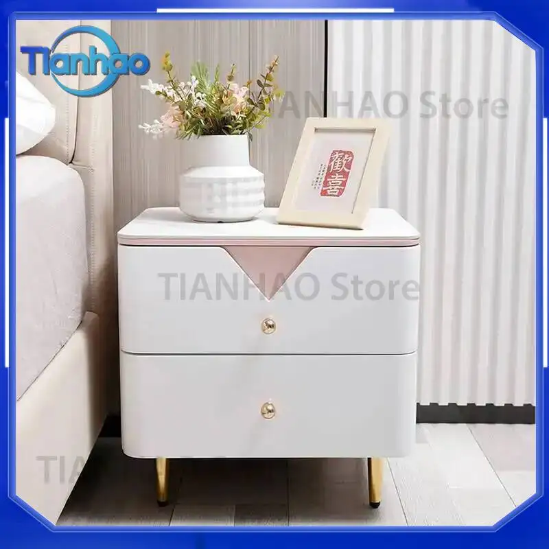Premium Nordic Nightstand for Trendy Drawer Luxury Elegant Design Bedroom Furniture with Beauty Storage Mesitas De Noche