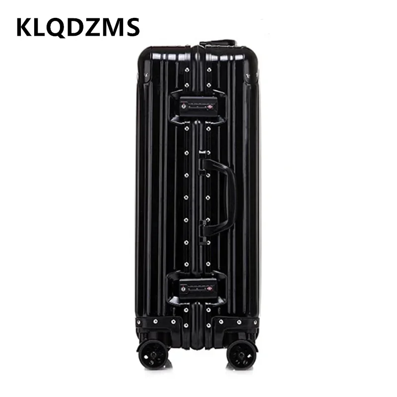 KLQDZMS High Quality Suitcase Full Aluminum Magnesium Alloy Boarding Box Large Capacity Trolley Case 20