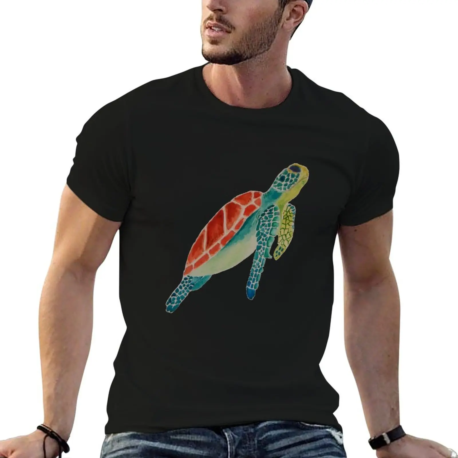 

Sea Turtle T-Shirt cotton tshirt 100% t shirts for man cotton soft T-Shirt