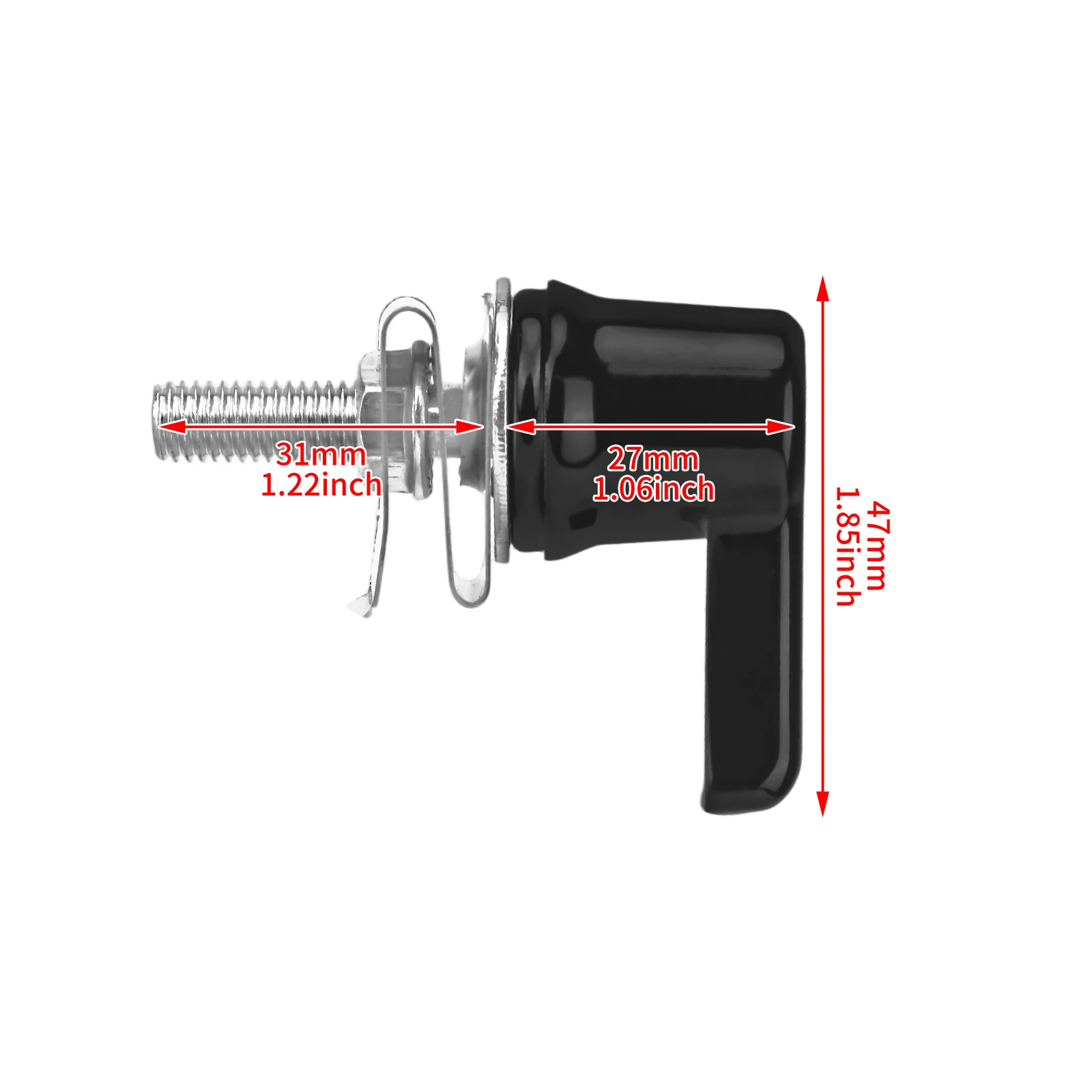 Motorcycle 4 Pcs Saddlebag Lever Lock Bolts & Nuts Kit Black For Harley Touring CVO Road Street Electra Glide Road King 1992-25 6