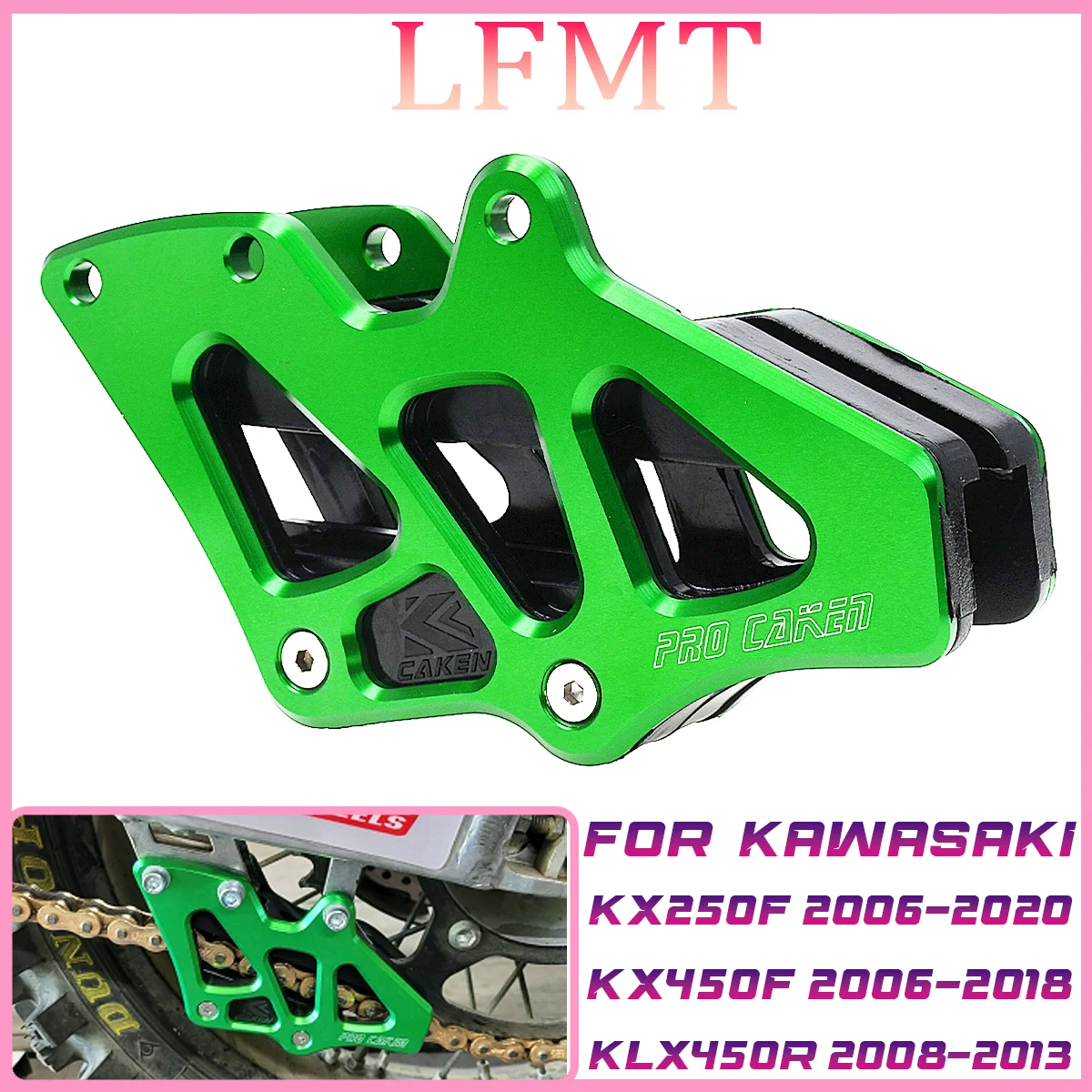 

For Kawasaki 250F 450F Chain Swingarm Guide Slider Roller Guard KX250F KX450F KXF 250 450 KLX450 2009-2020 Motorcycle CNC