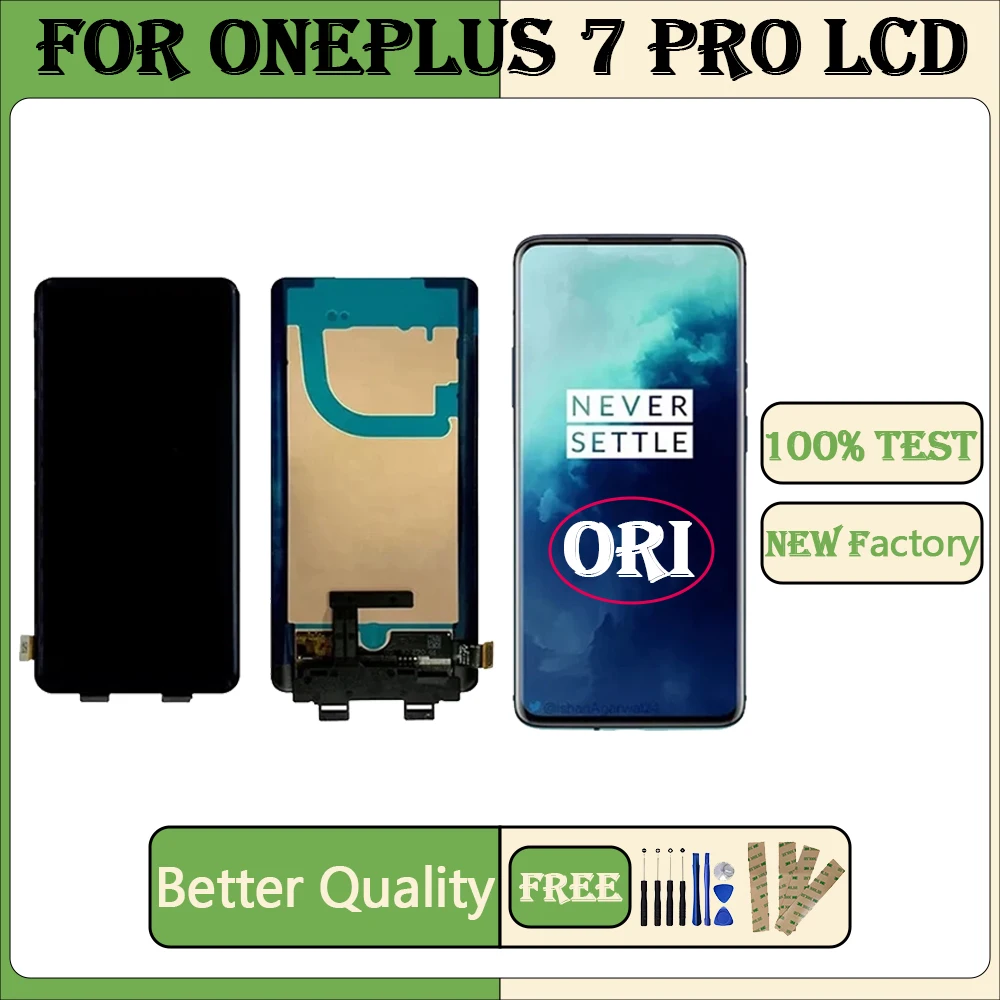 Factory New For One Plus 7Pro 1+7T Pro Ultra HD LCD Display Touch Screen Digitizer Assembly Replacement For OnePlus 7 Pro LCD