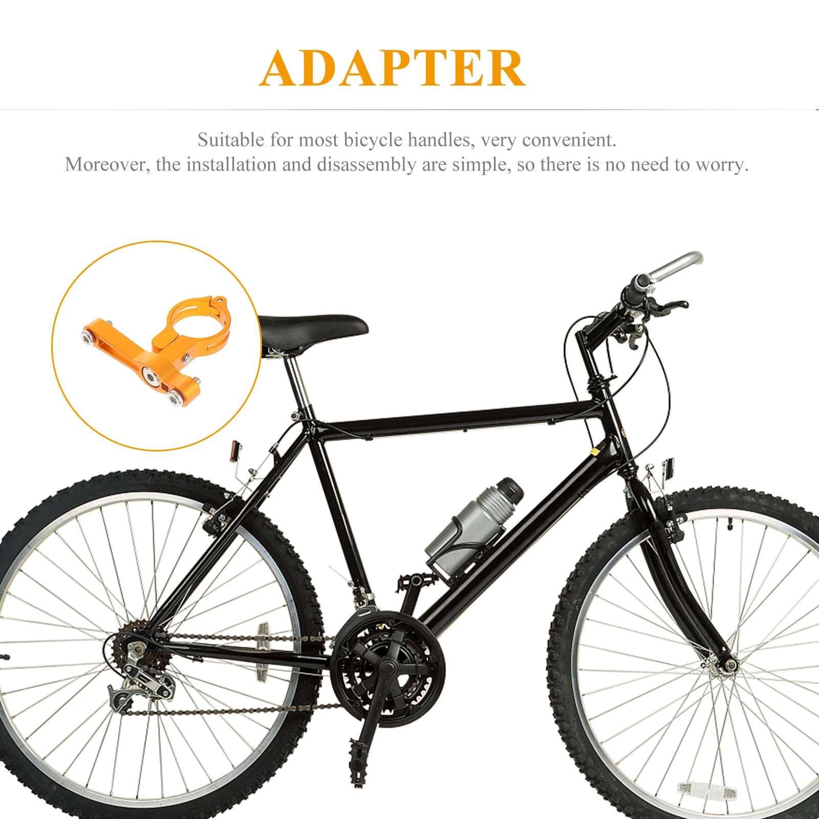 

Bottle Holder Adapter for Bike Aluminum Alloy Kettle Support Durable Lightweight Adjustable Mounting Suitable Most Handles Easy