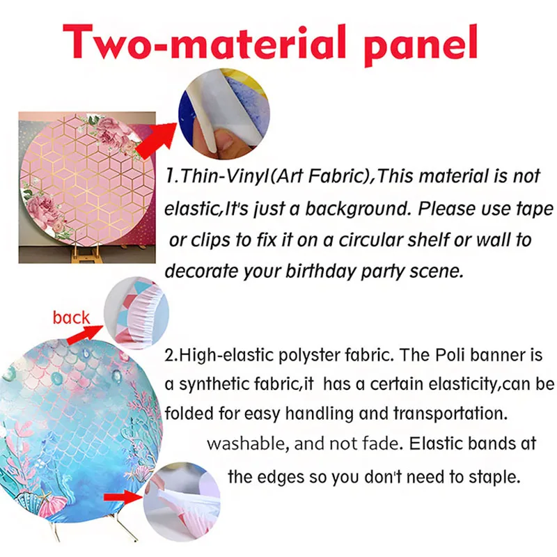 Pinocchio Round Backdrop Cover For Kids Birthday Baby Shower Disney Cartoon Circle Photo Background Elastic PhotoCall Covers