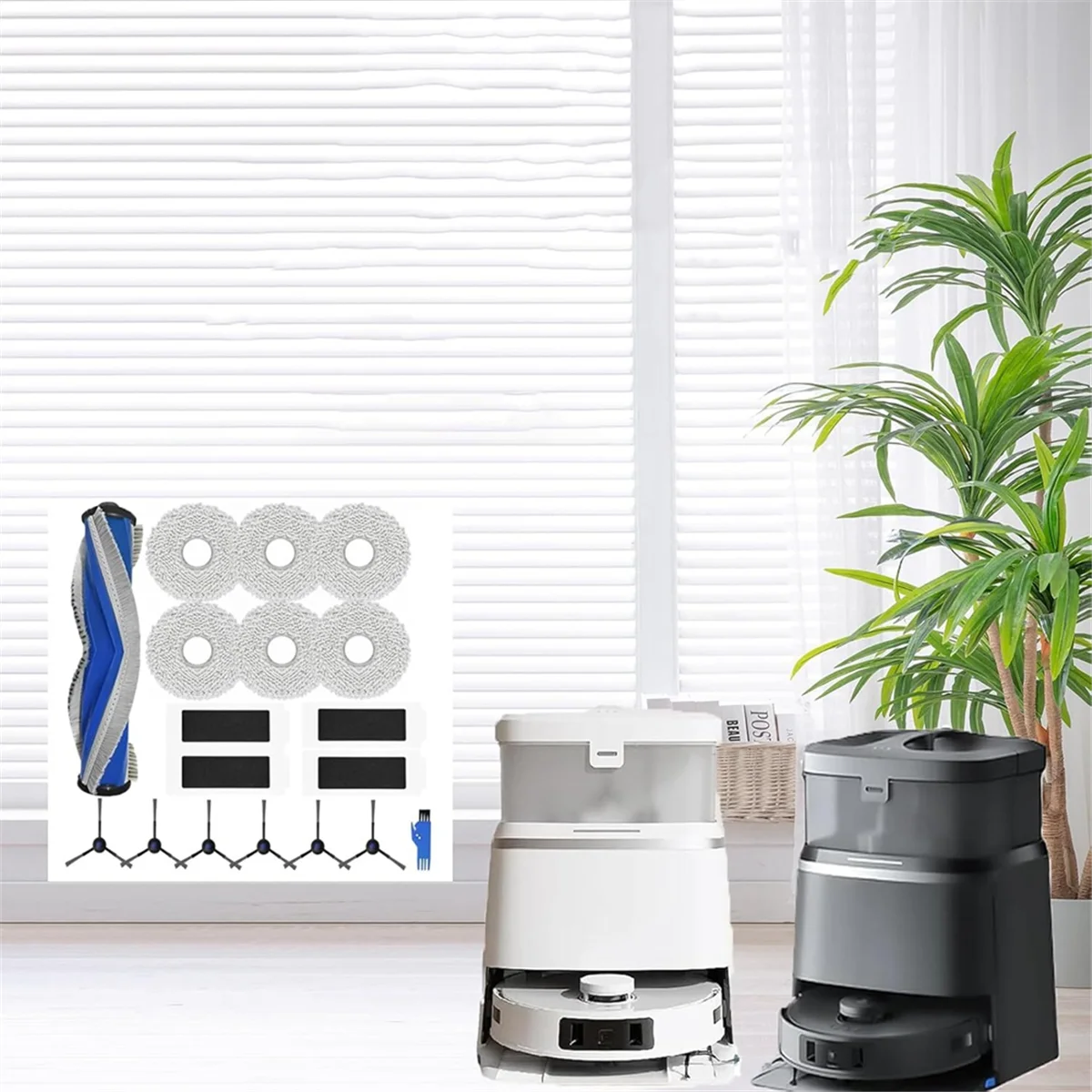 جديد لـ Ecovacs DEEBOT T30S/ T30S Combo/ T30 PRO Omni لـ Yeedi M12 Pro مكنسة كهربائية فرشاة جانبية رئيسية فلتر Hepa ممسحة قماش