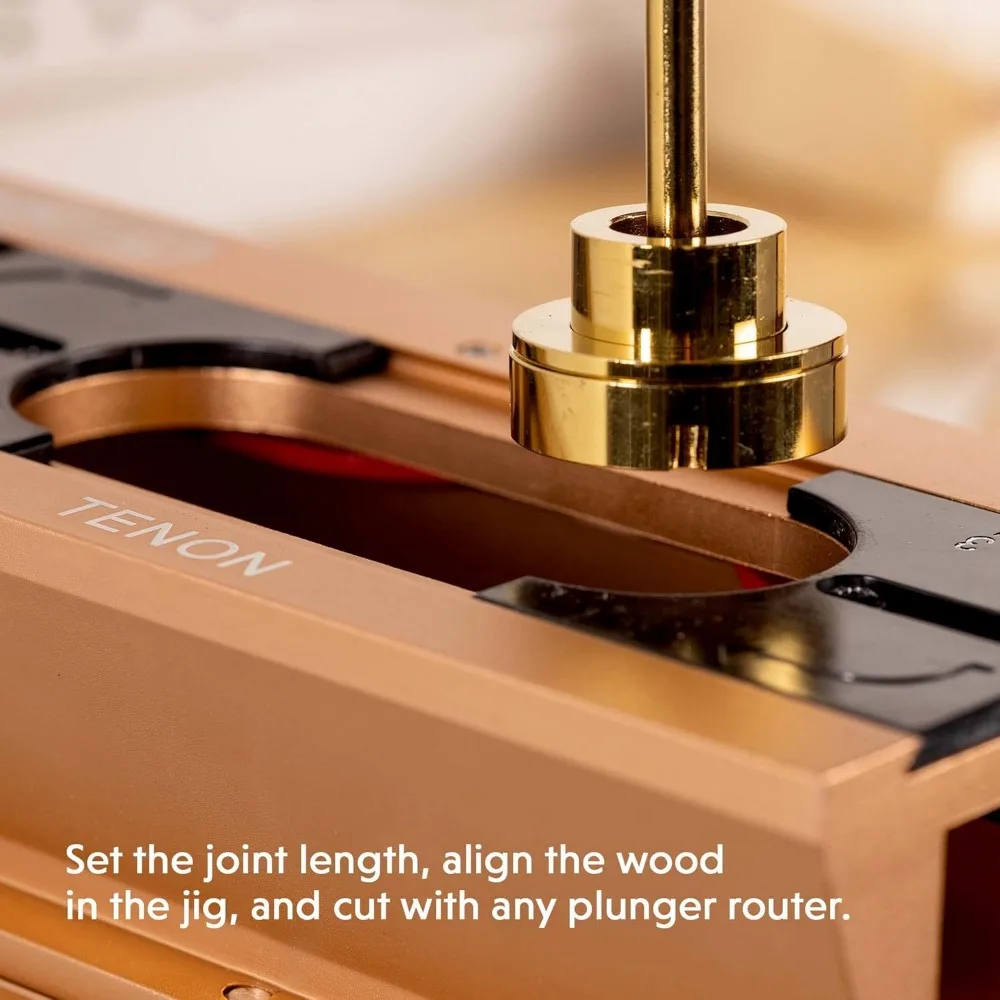 Kit Jig Mortise dan Tenon untuk Pertukangan Kayu dengan Mata Bor Berongga untuk Pengeboran Presisi