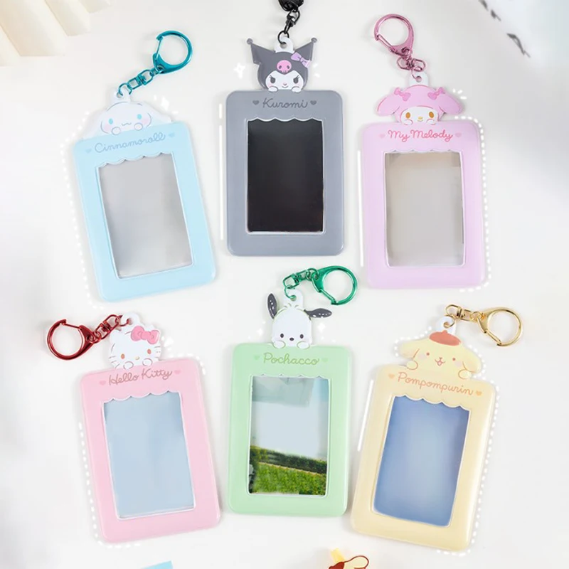 Kawaii Card Holder Photo Card Keychain Bag Pendant Album Photo Folder Cartoon Photocard Holder Picture Sleeves