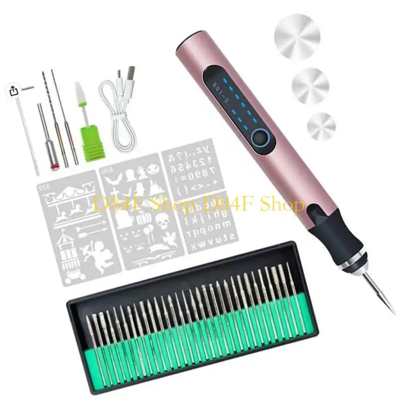 

D84F USB Cordless Rotary Tool Woodworking Engraving Pen DIY For Jewelry Metal Glass Mini Wireless Drill Hand Tool