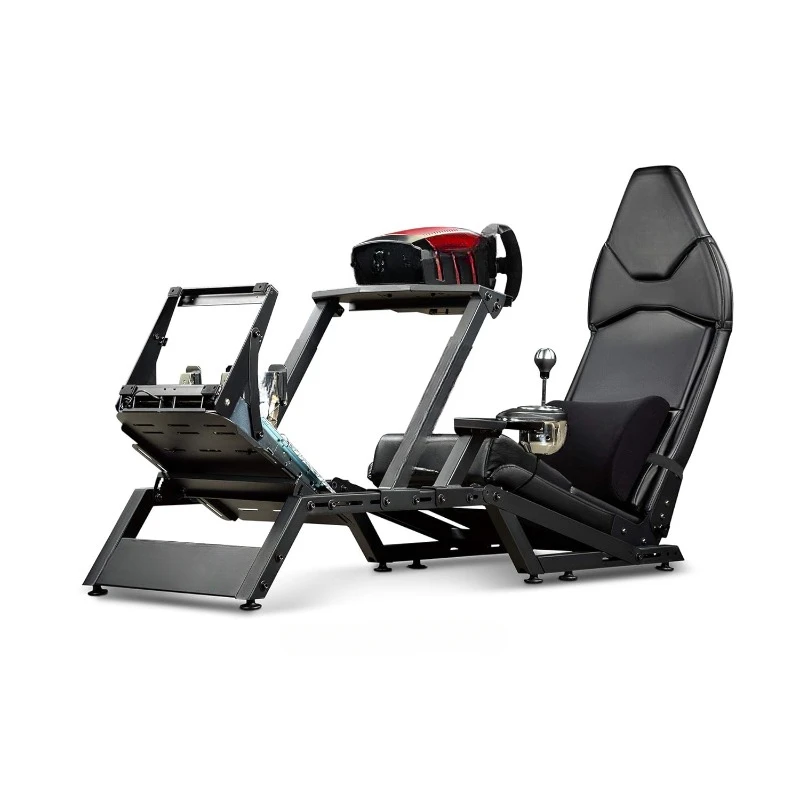 Racing Simulator Cockpit. Formula and GT racing simulator cockpit compatible with Thrustmaster, Fanatec, Moza Racing on PC