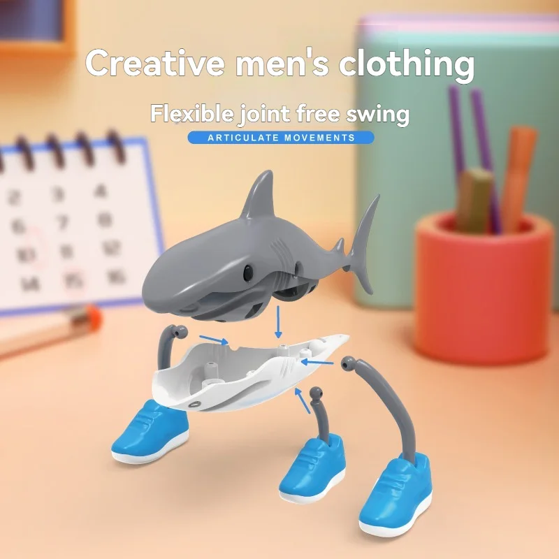 Stress Relieving Model Toy Tung Tung Sahur Multi Joint Movable Handmade Model DIY Creative Funny Animation Figure Wooden Stick
