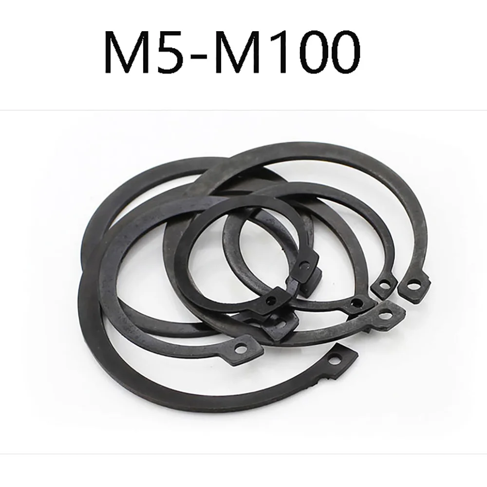 65Mn Manganese Steel C Type External Circlip Retaining Rings for Shaft M5-M100 Circlip Snap Washer Rings