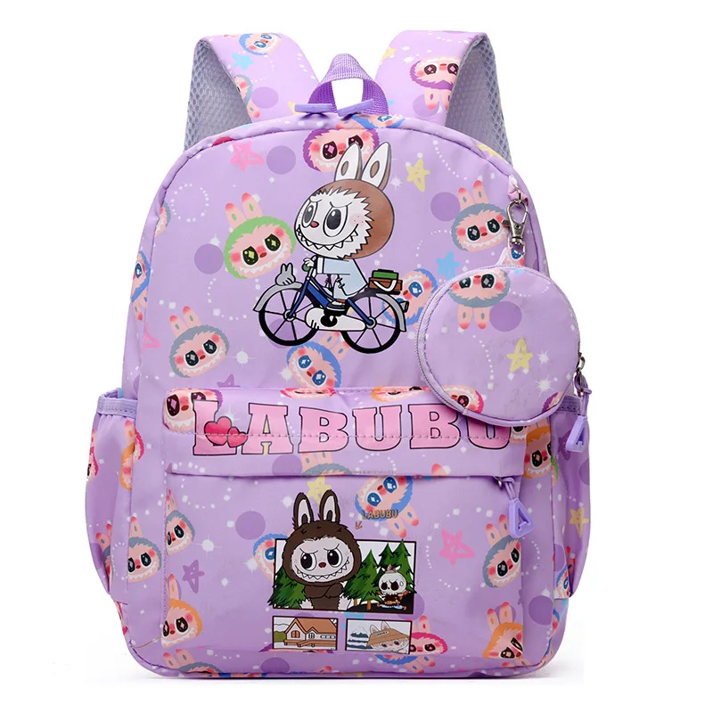 

New Cute Children's Backpack Cartoon Print LABUBU Schoolbag for Primary School Students Fashion Light Kindergarten Backpack