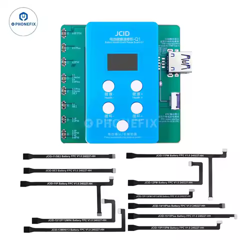 JCID Q1 Battery Calibrator Health Quick Repair Board For iPhone 11 12 13 14 15PM Battery Health Data Cycle Modify NO Battery FPC