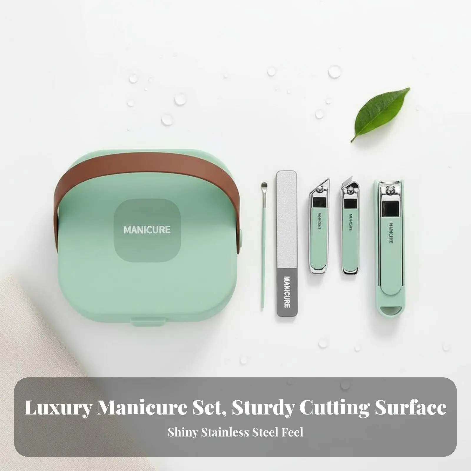 Versatile Manicure Clipper Kit for Nail Art Accessories Stainless Steel Tools Set with Ear Cleaner and Cuticle Pusher for
