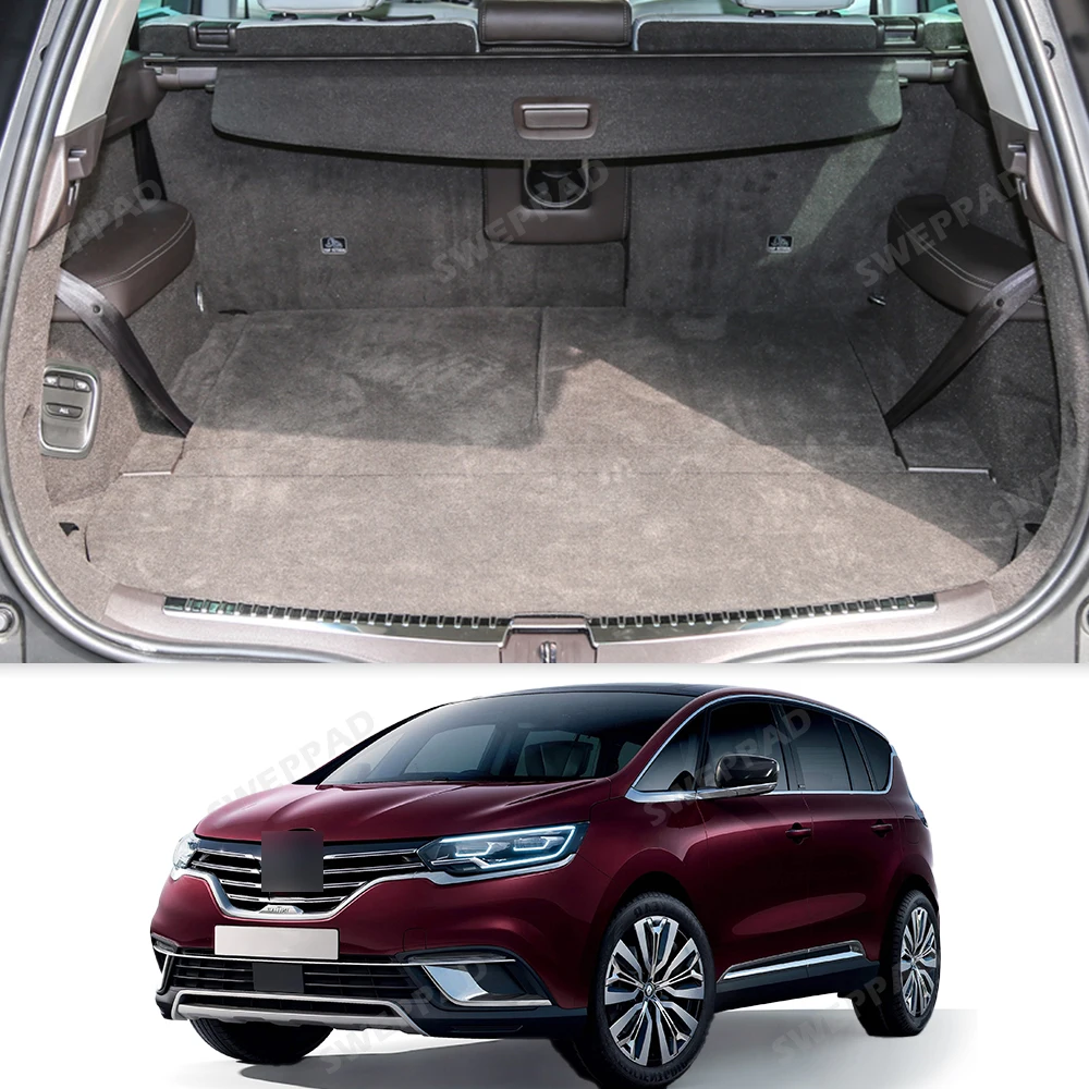 

Для Renault Espace 7 мест 2018, полное покрытие, всепогодный коврик для багажника, багажник с защитой спинки, аксессуары для интерьера