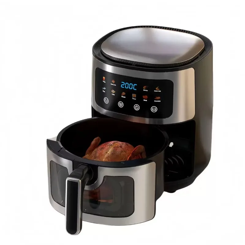 Smart touch 8L air fryer, multi-functional household equipment, smoke-free function