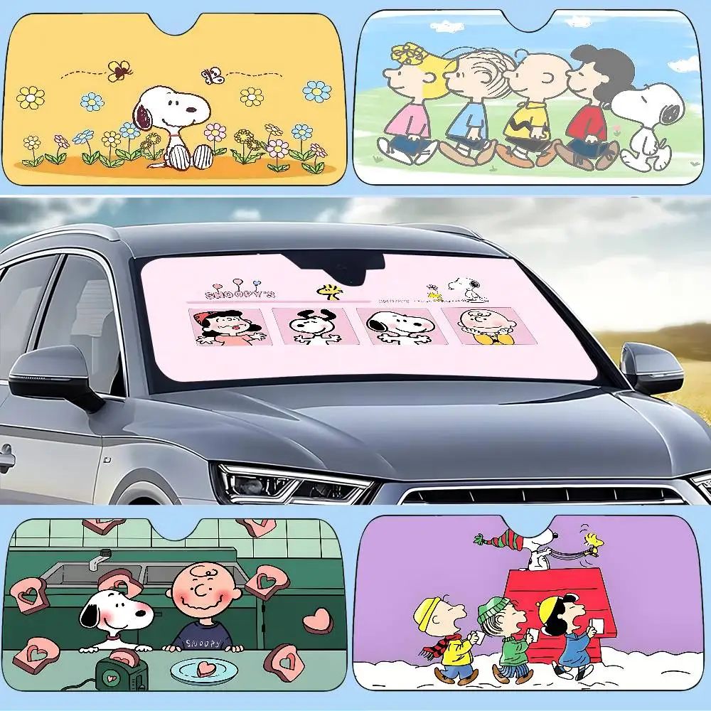 Anime-H-snOOpyS Classic Stylish And Trendy Windshield Sunshade, Car Windshield Cover, Car Sunshade Curtain, Car Sun Protection