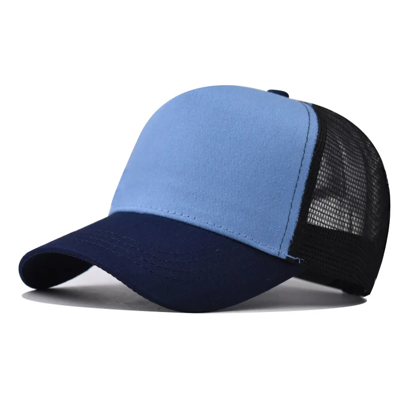 Neue 5-teilige Mesh-Baseballkappe für Erwachsene, Hip-Hop, gebogene Snapback-Hüte, Sommer-Sonnenschutz, Sonnenhut, einfache Trucker-Kappe, Werbung – Detail 14