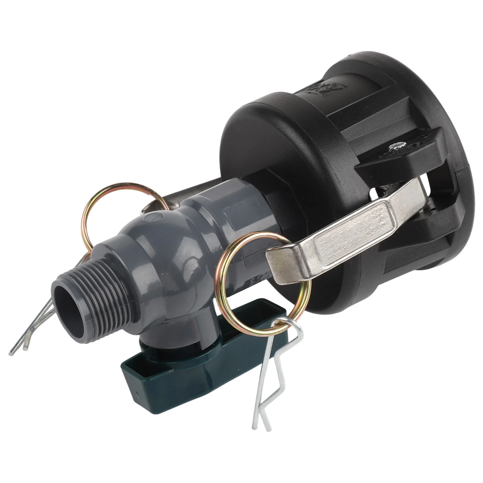 

Portable Sturdy Plastic IBC Adapter Connectoors 2Inch To 3/4Inch With Shut Off Round Valves Water Flows