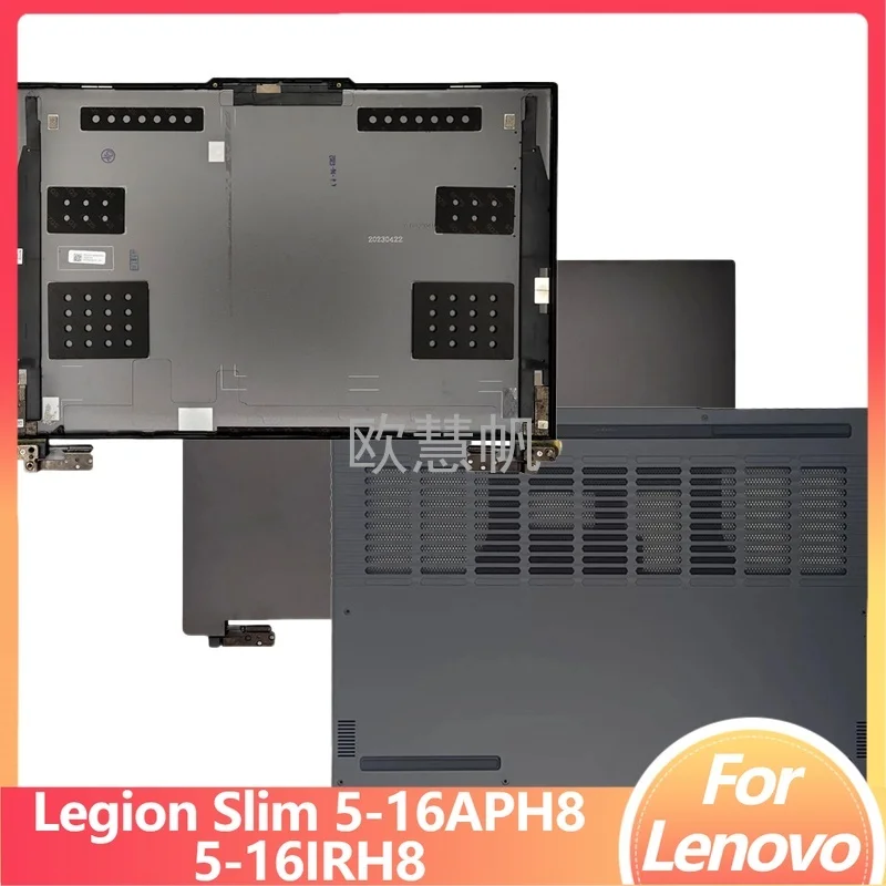 M New for Lenovo Legion Slim 5-16APH8 5-16IRH8 2023 Laptop LCD Back Cover Front Bezel Palmrest Bottom Case Keyboard Hinge