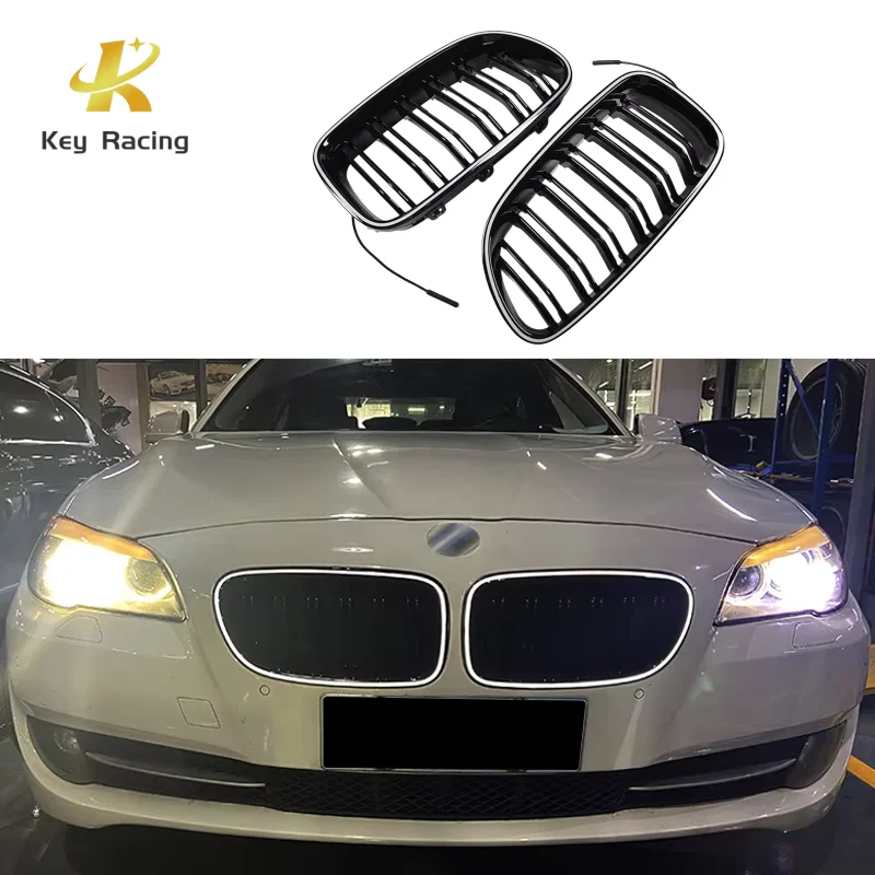 

Решетка переднего бампера с подсветкой для BMW 5 серии F10 F11 2011-2016, гоночная решетка, автомобильные аксессуары