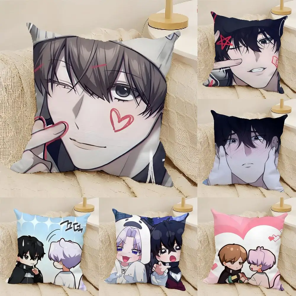 

Bl Anime V-Virtual Strangers Pillow Case Natural Linen Double-Sided Printing Sofa Home Decor Cushion Cover