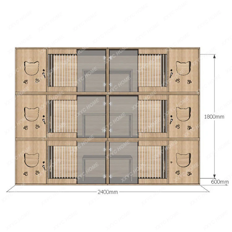 الصين Petsproofing أفضل بيع قفص القط الكلب البيطري خشب متين أقفاص الطبيب البيطري مصنع توريد القط الكلب عزل قفص صندوق