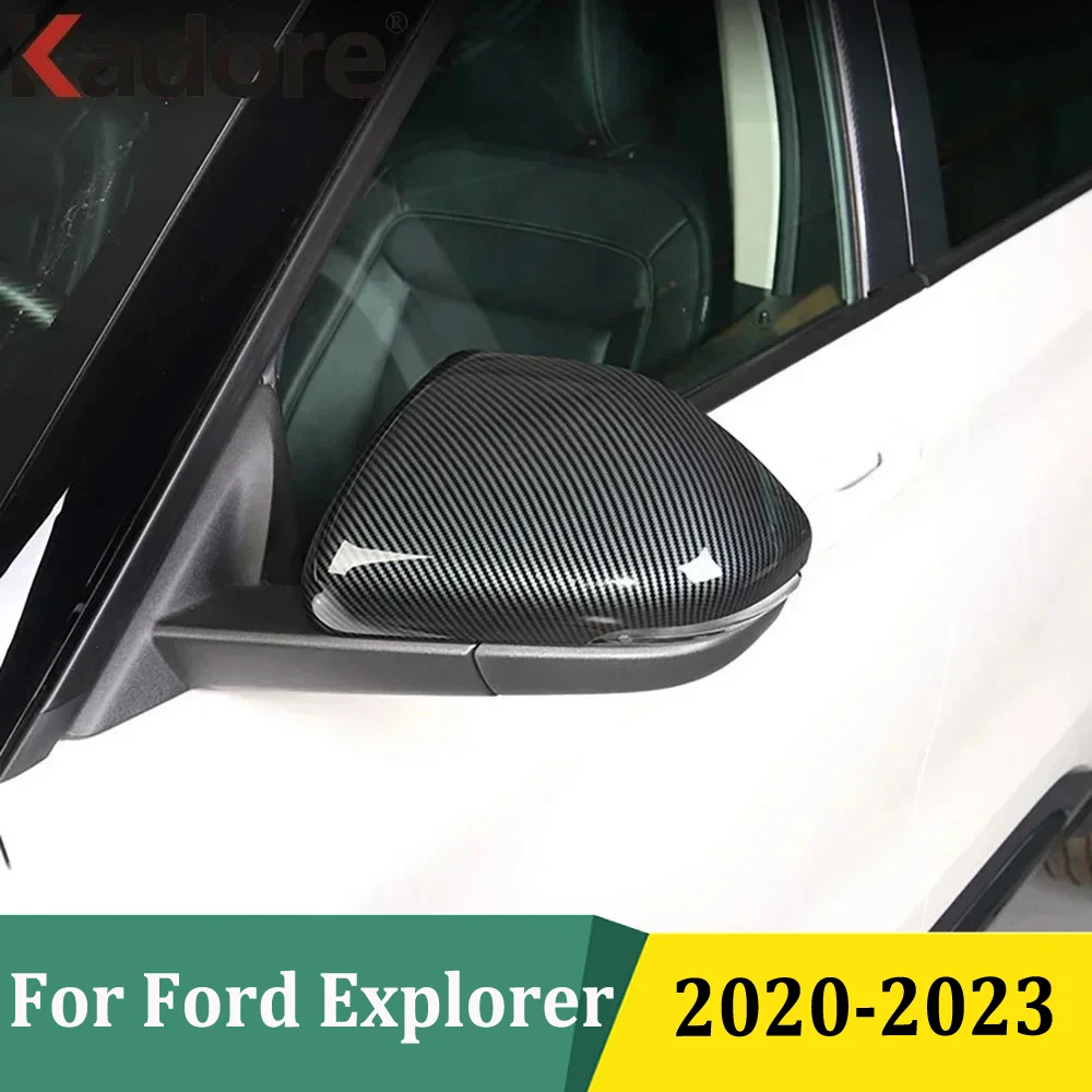 

Для Ford Explorer 2020 2021 2022 2023, хромированная крышка зеркала заднего вида на переднюю дверь, накладки, наклейка, внешние аксессуары автомобиля