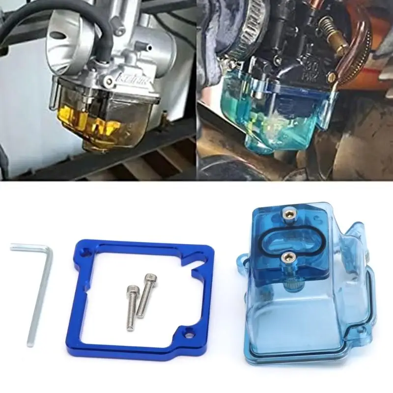 Motorcycle Carburetor Clear Bottom Transparent Float Bowl Oil Cup For PWK21 24 26 28 30 32 34mm Carburetor