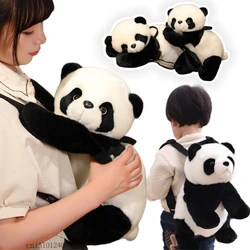 Simulation Panda Backpack All Series Plush Adjustable Schoolbags Stuffed Animal Bag Kindergarten Toys Children's Birthday Gift