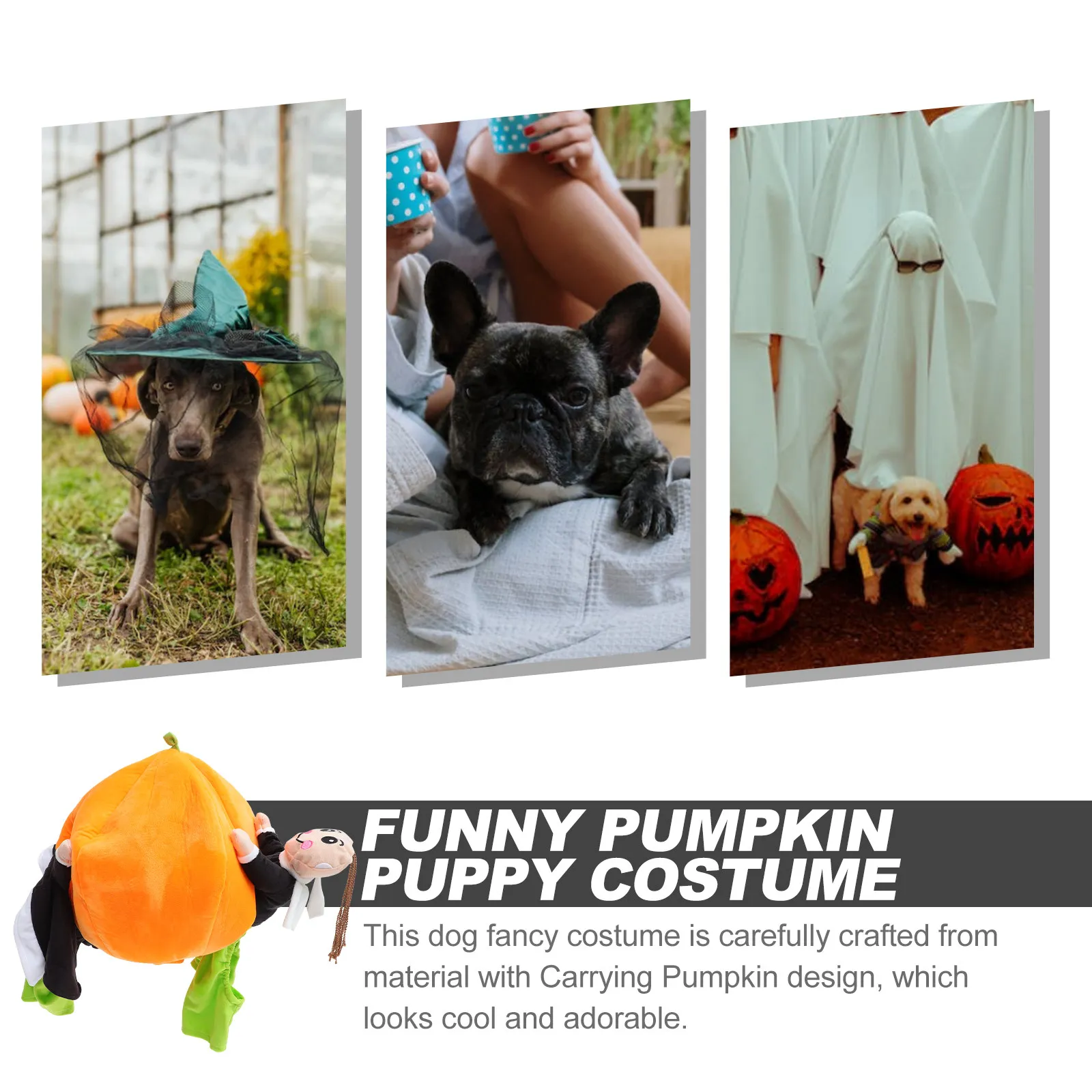 

Funny Pumpkin Dog Costume Xl Size Eye-Catching Carrying Design Soft Comfortable Wear for Holiday Events Dog Pumpkin Costume