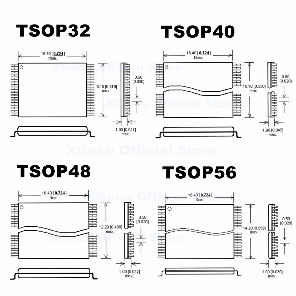 V12.66 XGecu T56 Programmer 56 Pin Drivers Support 37300+ ICs for PIC/NAND Flash/EMMC TSOP48/TSOP56/BGA+4 adapters+soic8 clip