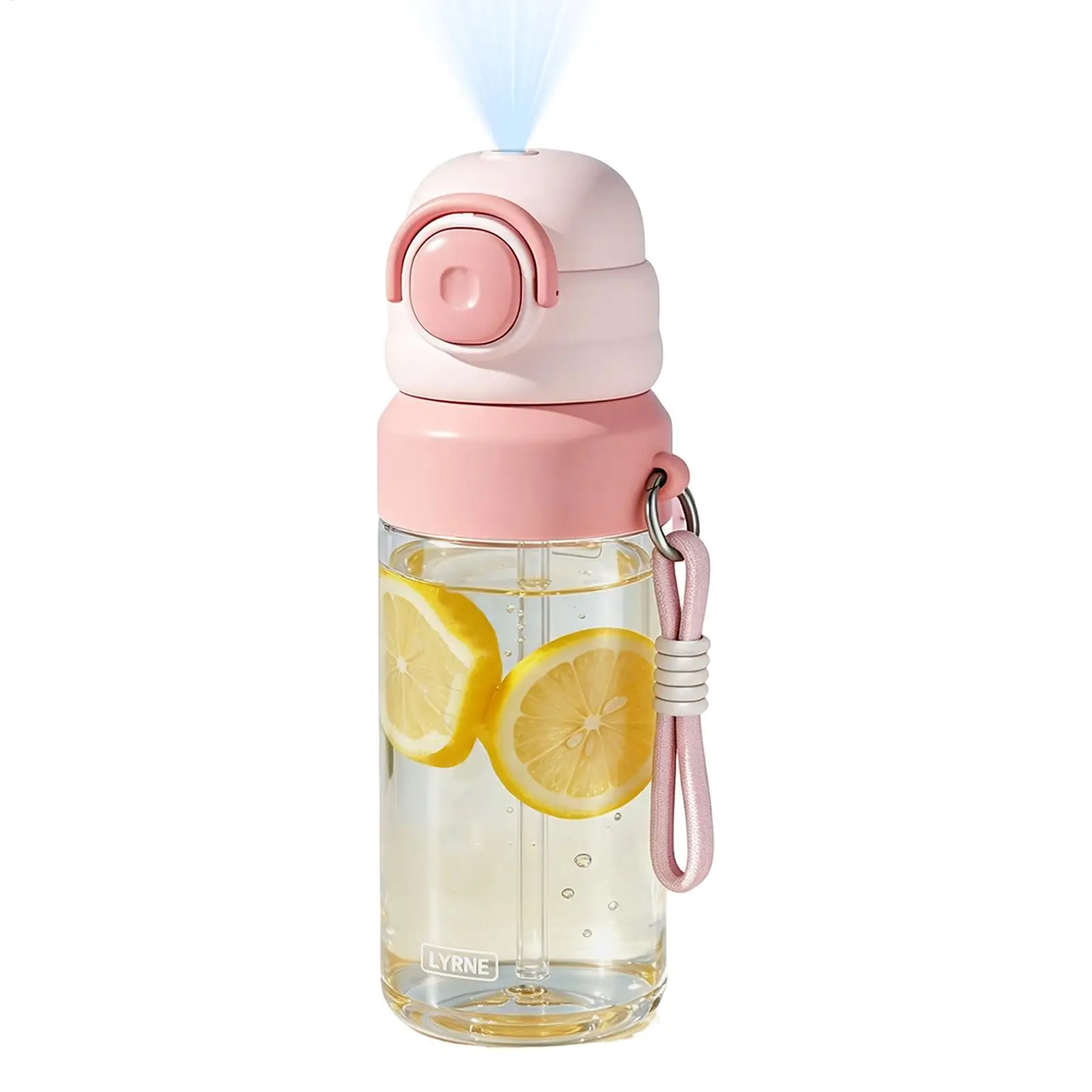 Sport Water Bottle Straw Spout Leak-Proof Drop-Resistant Drinkware Mist And Sip Water Bottle For Teens Students Men Fitness