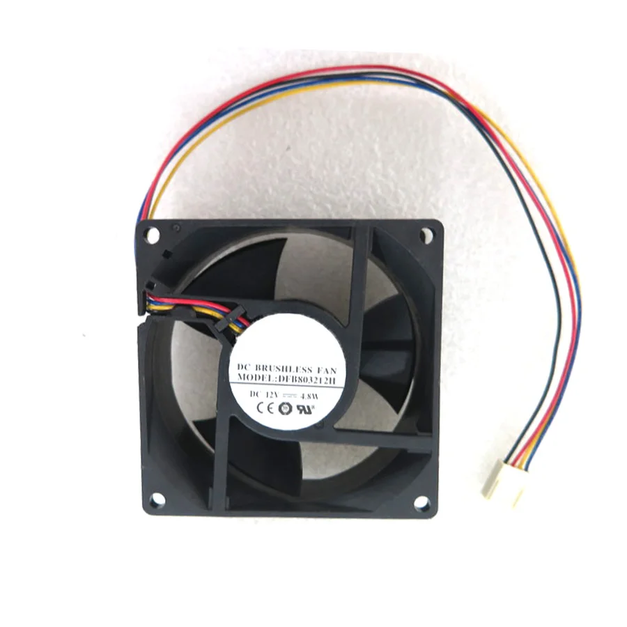Suitable For DFB803212H DC12V 4.8W 80*80*32MM 8CM 4Lines Fan