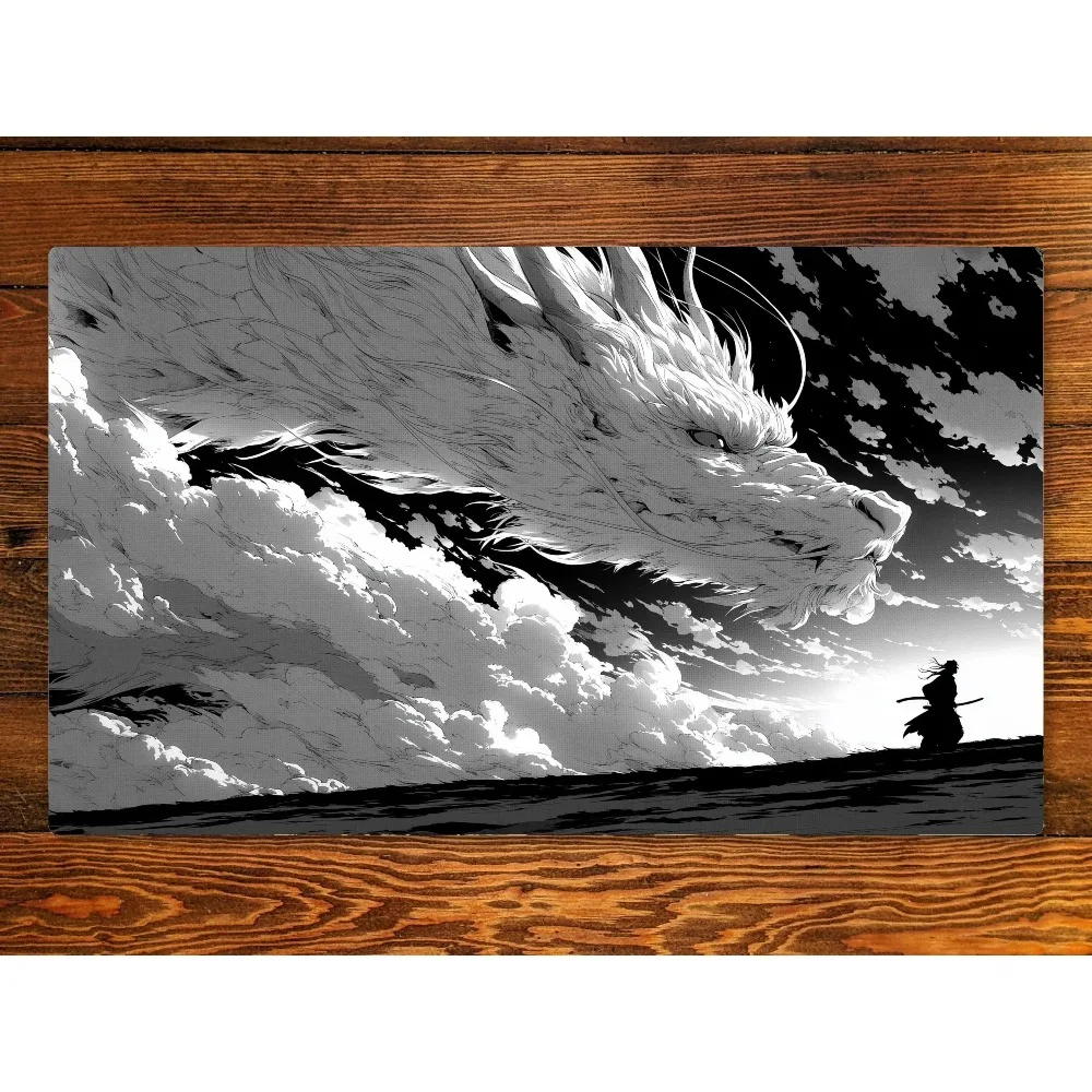 Spirit Dragon Playmat MTG Playmat for Commander Zone Layout For Edh Playmat, TCG playmat & CCG Compatible Play Mat