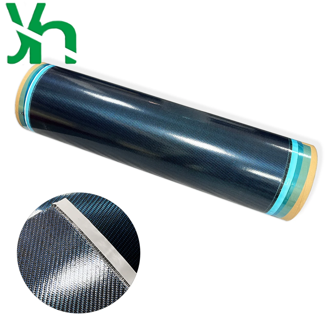 Blue Red metal carbon fiber prepreg, 100% 3k carbon fiber+blue metal wire, 210gsm twill variable temperature 120 ° curing