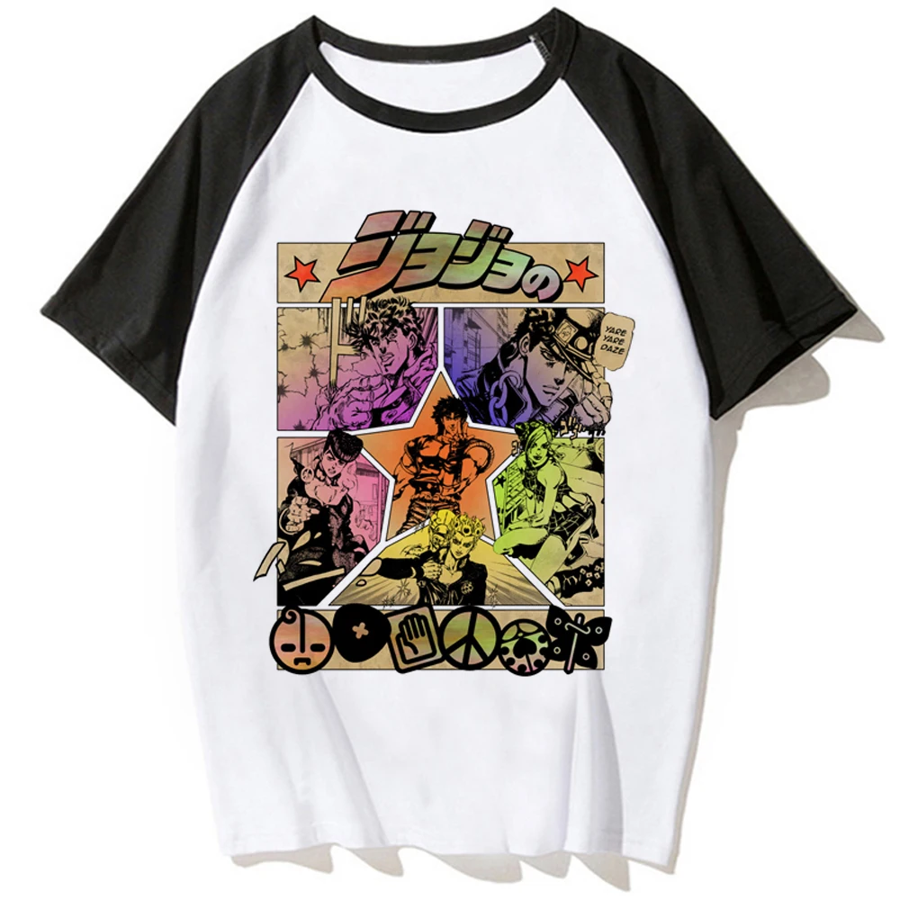 Jojo Bizarre Adventure t shirt women streetwear comic Japanese top girl anime designer clothing