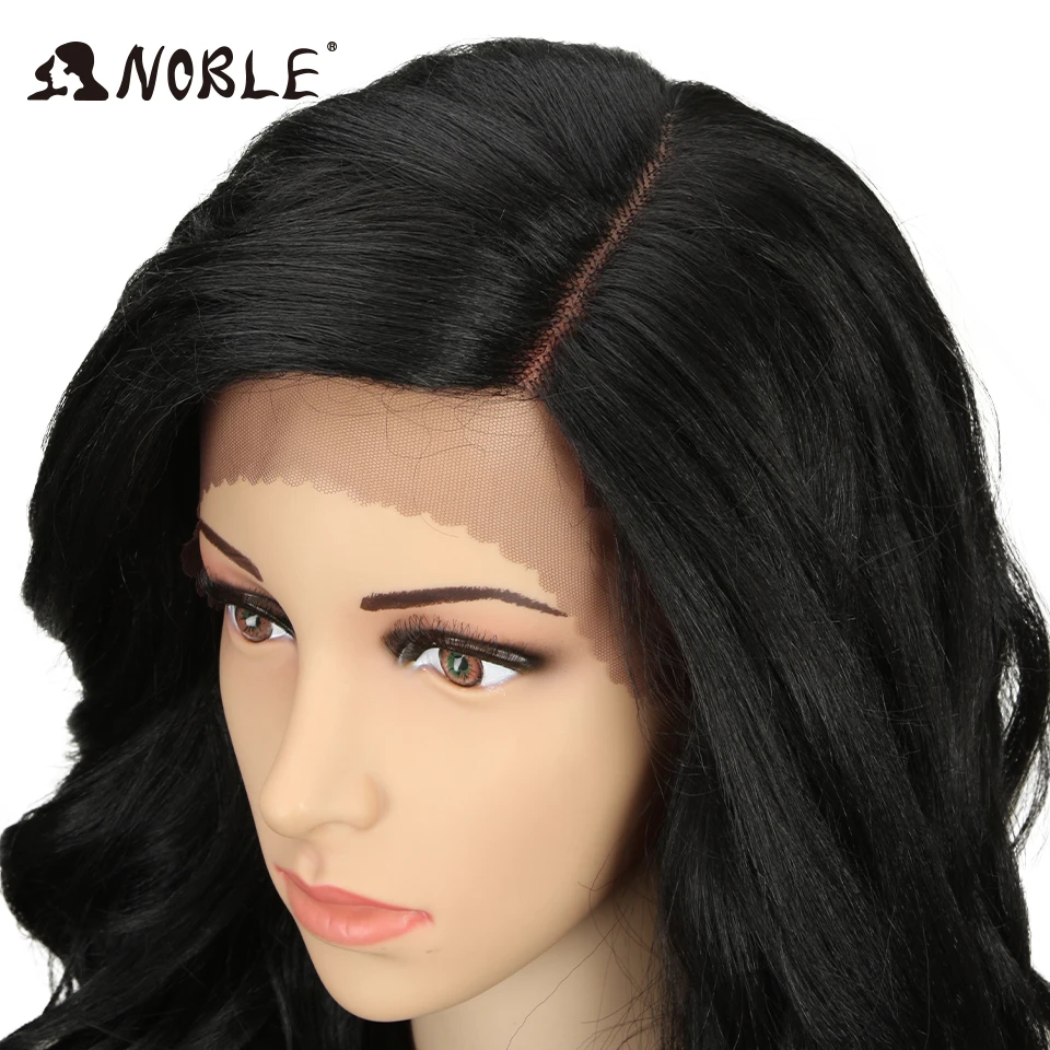 Noble Synthetic Lace Front Wig 22 Inch Wavy Synthetic Wig Lace Front Wigs Synthetic Hair Lace Wigs for Women Heat Resistant Wigs