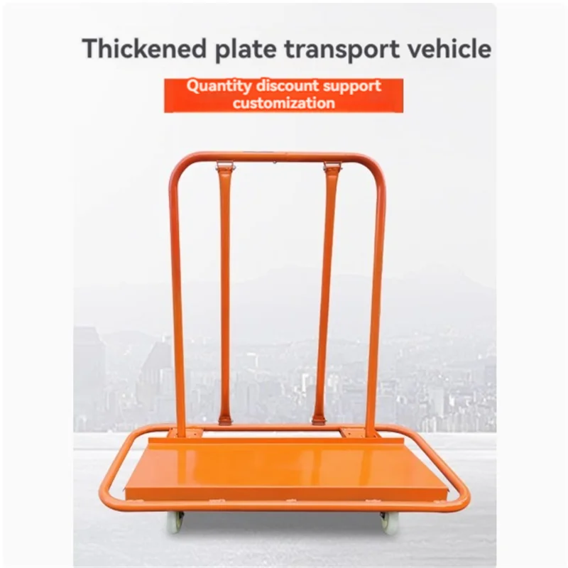 Stainless Steel Flatbed Truck for Carrying Heavy Loads Foldable Push In Trailer Hand Push Tile Wooden Board Glass Truck